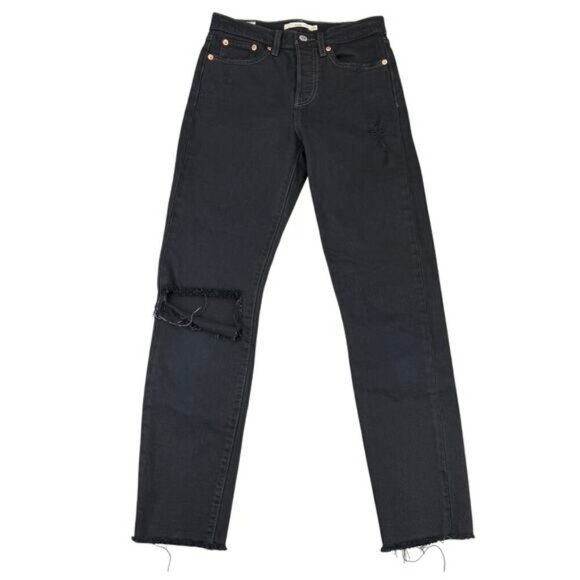 LEVI'S Premium Wedgie Icon Jean Sz 24 Black Desert - Picture 3 of 12
